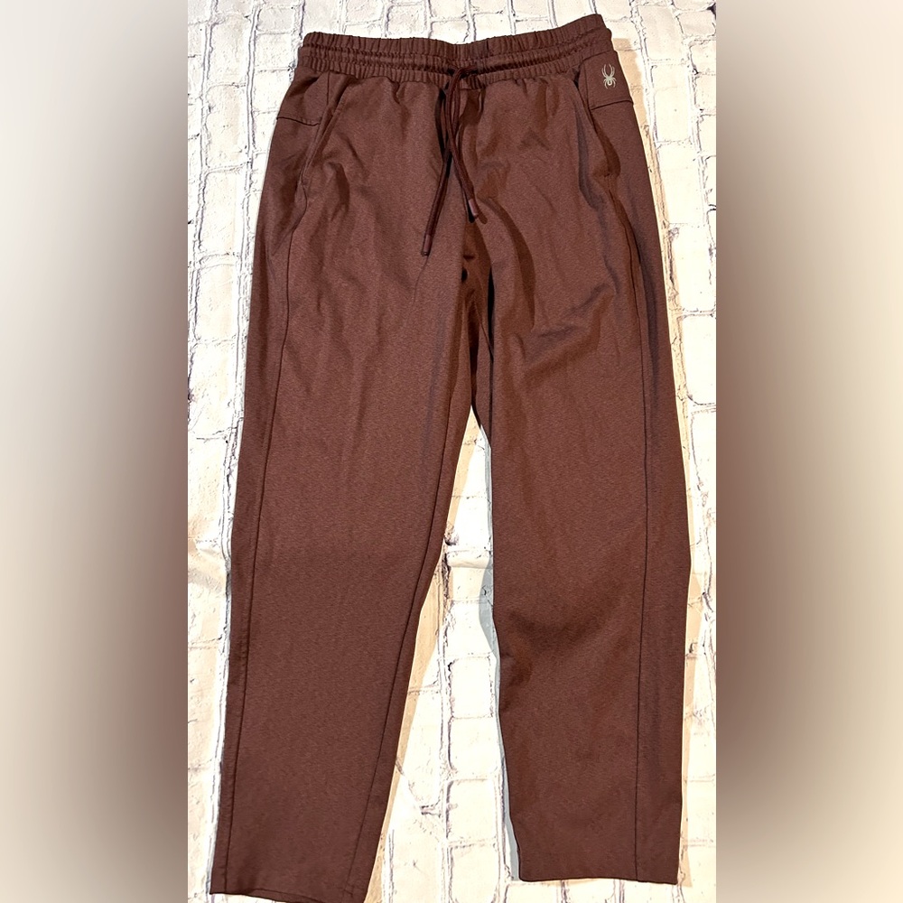 SPYDER mens size small burgundy cuffed pants / joggers